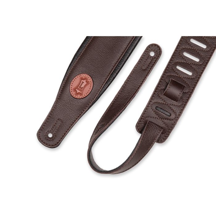Levy's Guitar Straps MSS2-DBR Brown Leather Guitar Strap 