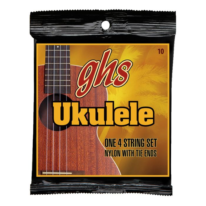 GHS Strings 10 Set, Hawaiian D-Tuning Ukulele Strings, Clear Nylon 