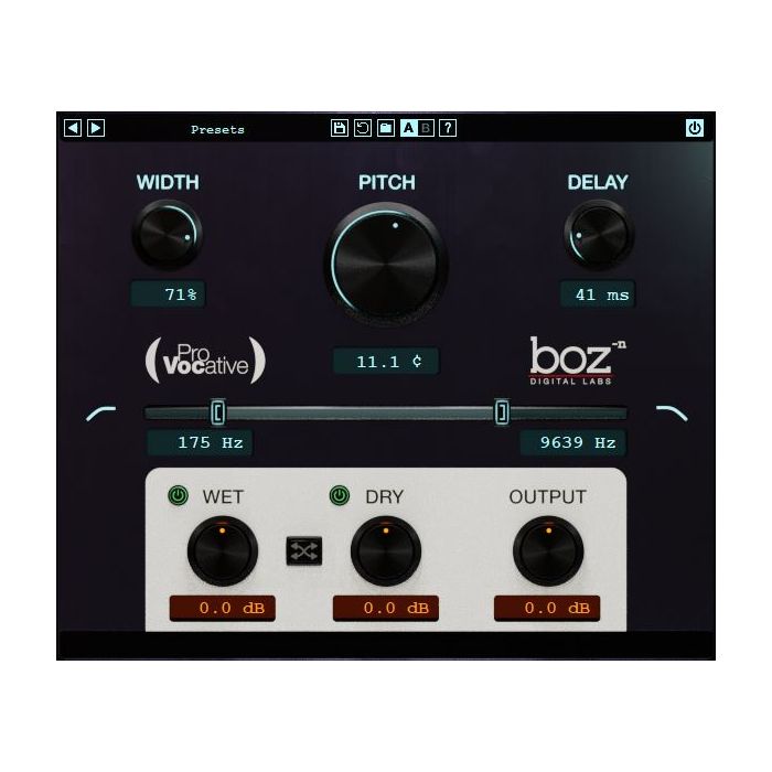 Boz ProVocative Micro Pitch Shifter Software Plug In "Electronic Delivery"
