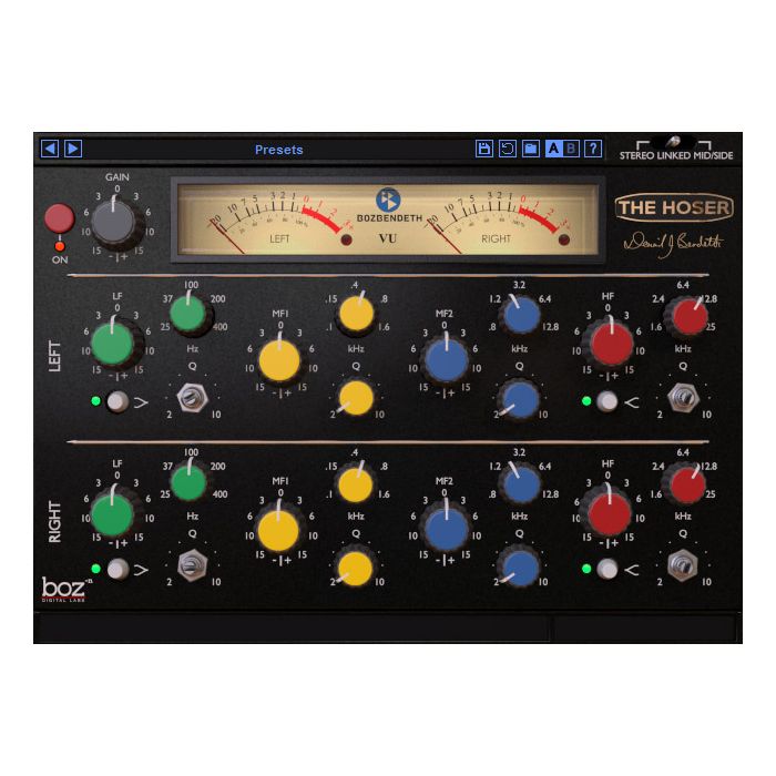 Boz The Hoser 2 EQ modeled Ward-Beck Systems M462B hardware EQ Software Plug In