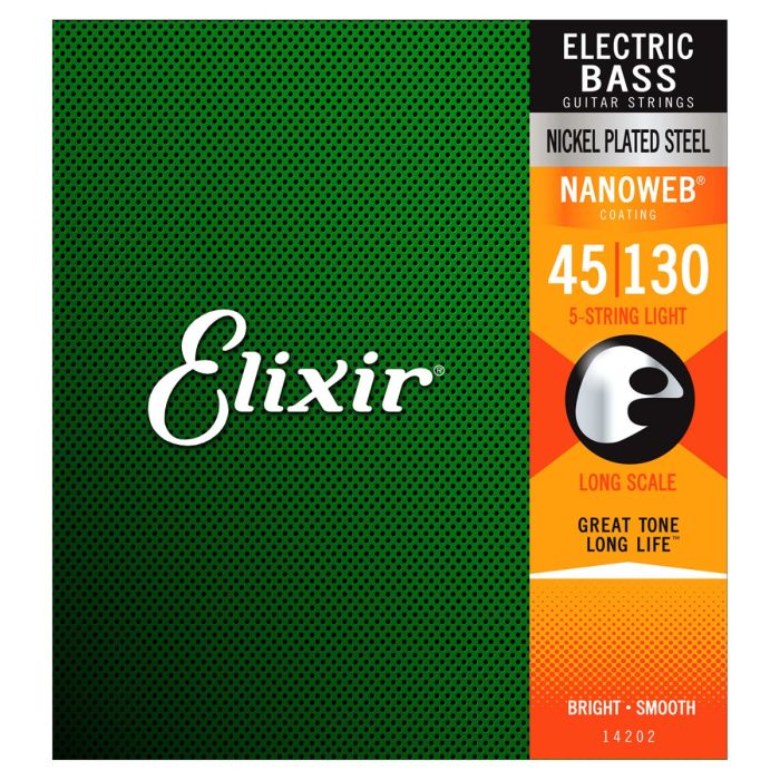 Elixir 5-String Bass Guitar Strings, 45-130 14202