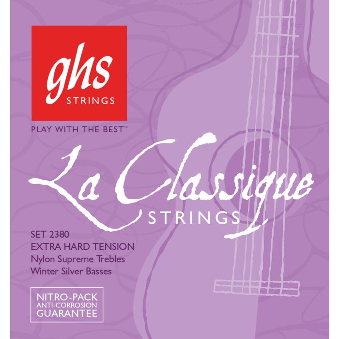 GHS Strings 2380 La Classique® Classical Guitar Strings, Super High Tension (.029-.046)