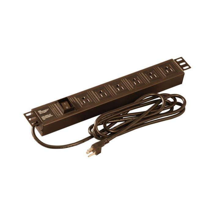 Gator GRW-PWRVERT-6 6-Outlet Power Strip, UL