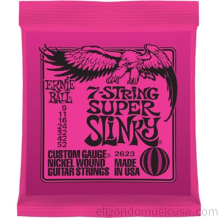 Ernie Ball 2623 7-string Super Slinky Nickel Wound Strings 3 Sets Pack