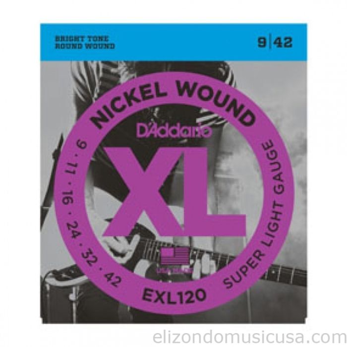 D'Addario EXL120 Nickel Wound, Super Light, Guitar Strings 9-42