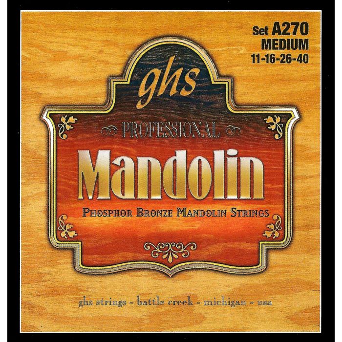 GHS Strings A270 Phosphor Bronze Mandolin Strings, Medium (.011-.040)