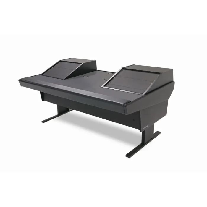 Argosy 70 V Series Modular Workstation, Dual Rack | Custom Control Room Console Available Black & Oak Trim