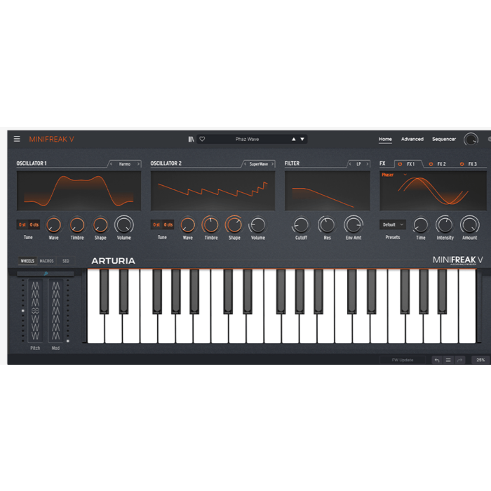 Arturia MiniFreak V License Twinned algorithmic soft synthesizer
