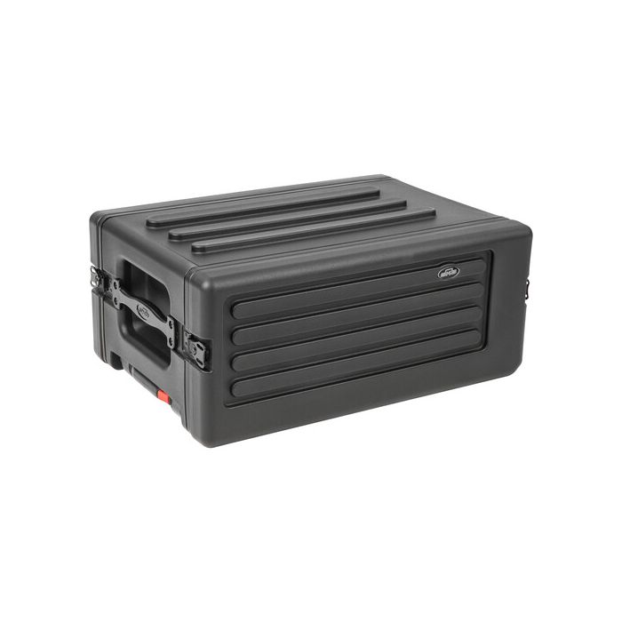 SKB 1SKB-R4SW rSeries Roto-Moulded 4U Shallow Rack Case with Wheels and Handle