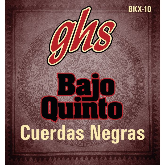 GHS Strings BKX-10 Cuerdas Negras, Black Coated Stainless Steel Bajo Quinto Strings, 10-String (.024-.078)