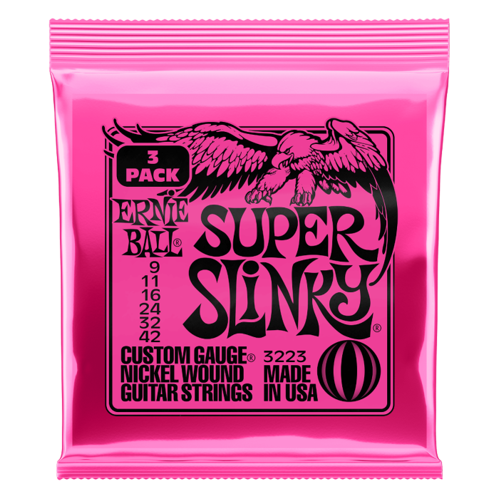 Ernie Ball P03223 Super Slinky 3 Sets Electric Guitar Strings