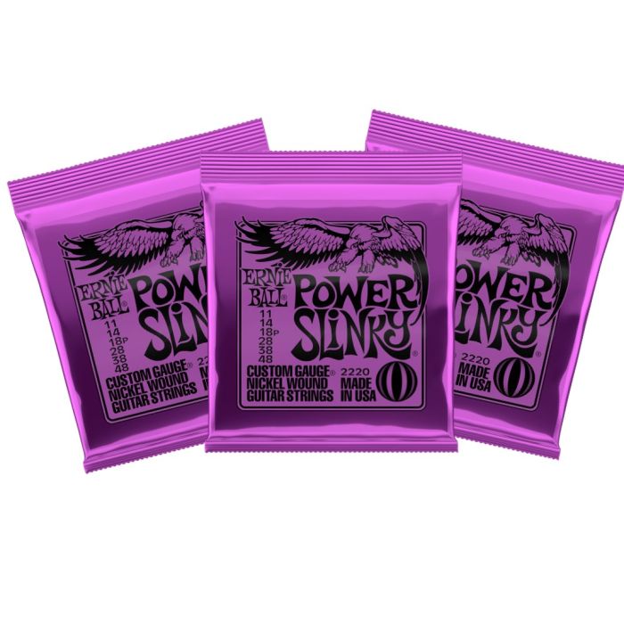 Ernie Ball P02220 Power Slinky 3 Sets Pack Electric Guitar Strings UPC 749699122203