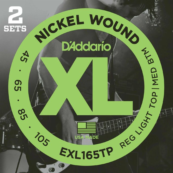 D'Addario EXL165TP BASS Guitar Strings Strings 2 Sets
