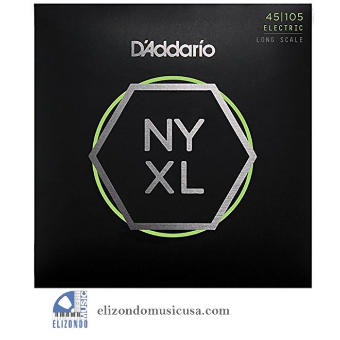 D'Addario NYXL45105 Long Scale Light Top Medium Bottom Bass Strings 019954176846