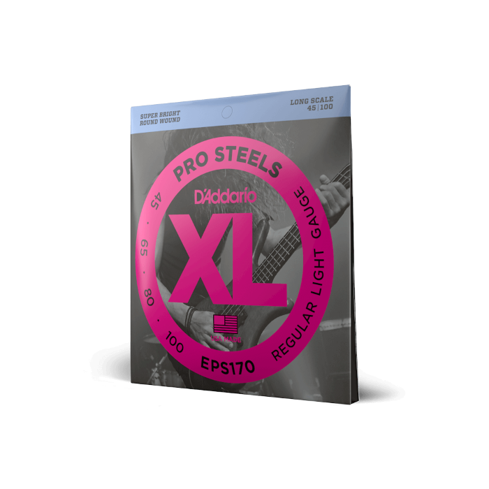 D'Addario EPS170 PRO STEELS Bass Guitar Strings Light 45-100 Long Scale