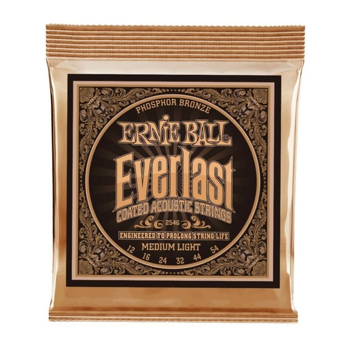 Ernie Ball COATED PHOSPHOR BRONZE EVERLAST MED/LGHT STRINGS 749699125464