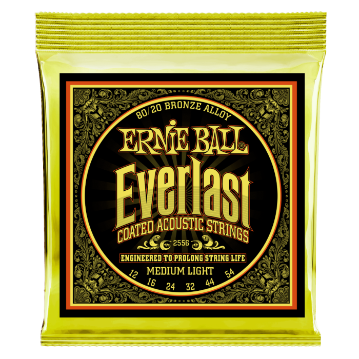 Ernie Ball EVERLAST MED/LIGHT COATED 80/20 BRONZE STRINGS 749699125563
