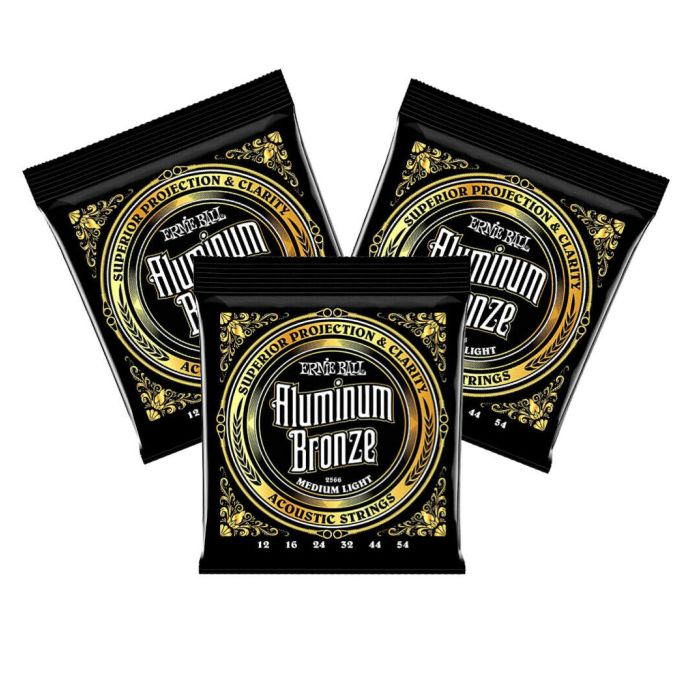 Ernie Ball Medium Light Aluminum Bronze Acoustic Guitar Strings