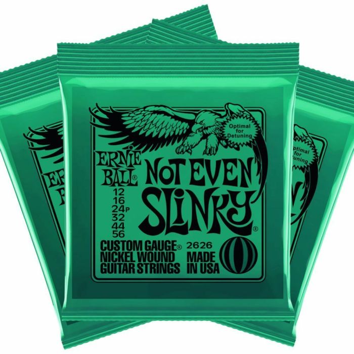 Ernie Ball Not Even Slinky Guitar Strings 3 SETS UPC749699126263 
