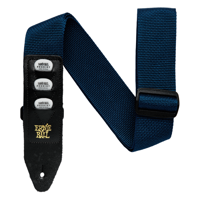 Ernie Ball P04236 Navy Blue Pickholder Guitar Strap