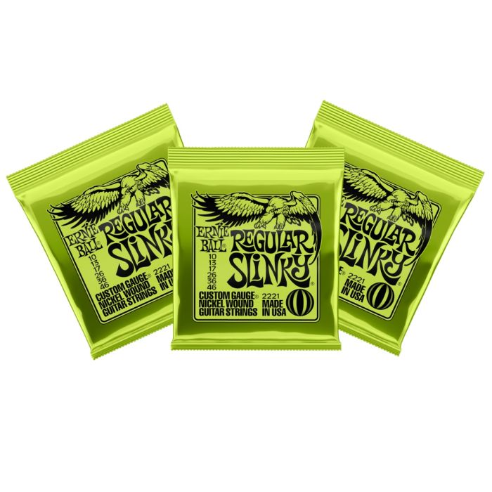 Ernie Ball P02221 Regular Slinky 3 Individual Sets Of Guitar Strings