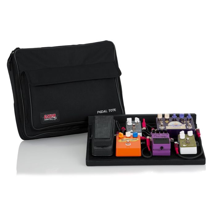 Gator GPT-BL-PWR Wood Pedalboard with Power Supply and Pedal Tote Case