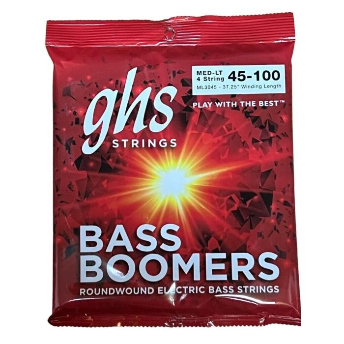 GHS Strings ML3045 4-String Bass Boomers(R), Long Scale, Medium Light (.045-.100)