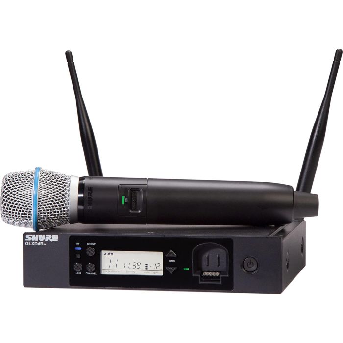 Shure GLXD24R+/B87A Digital Wireless Vocal Microphone Rack System with BETA®87A 