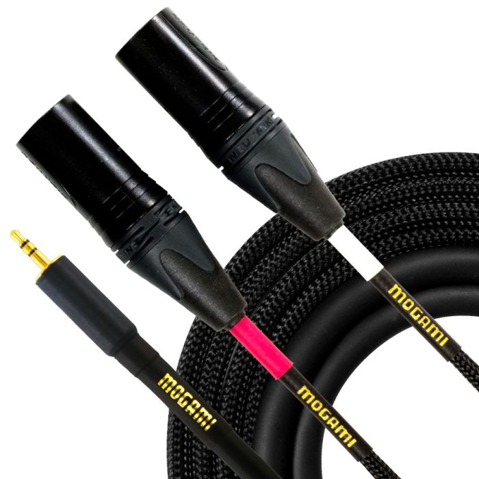 Mogami 3.5 TRS to Dual XLRM 15 ft (GOLD 3.5 2 XLRM 15)