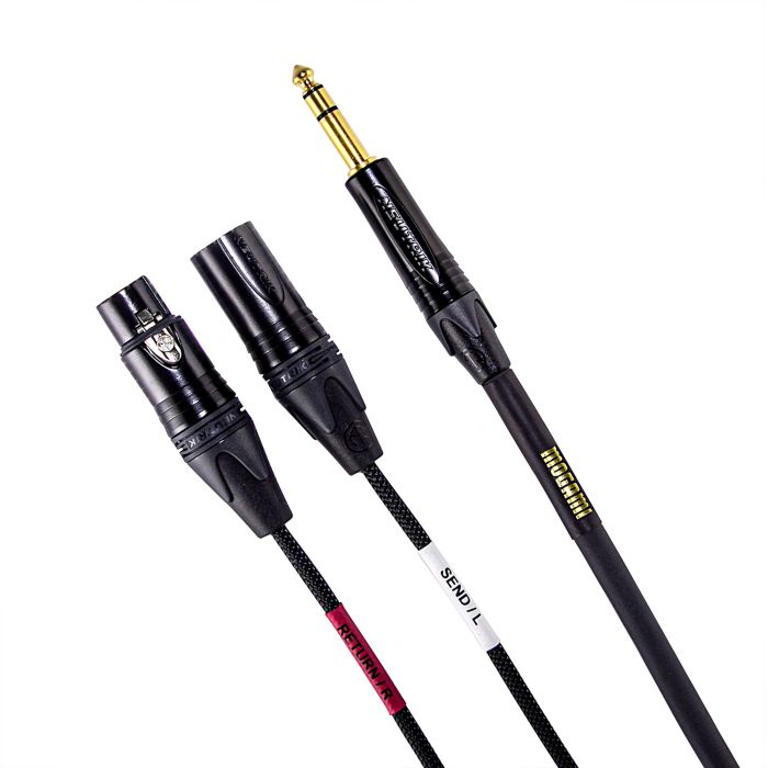 Mogami INSERT TRS TO XLRM, XLRF 2 ft (GOLD INSERT XLR-02)