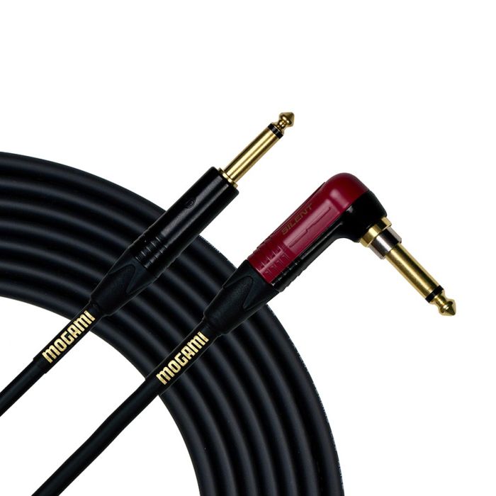 Mogami Instrument Silent R/A-Straight 25 ft (GOLD INST SILENT R 25)