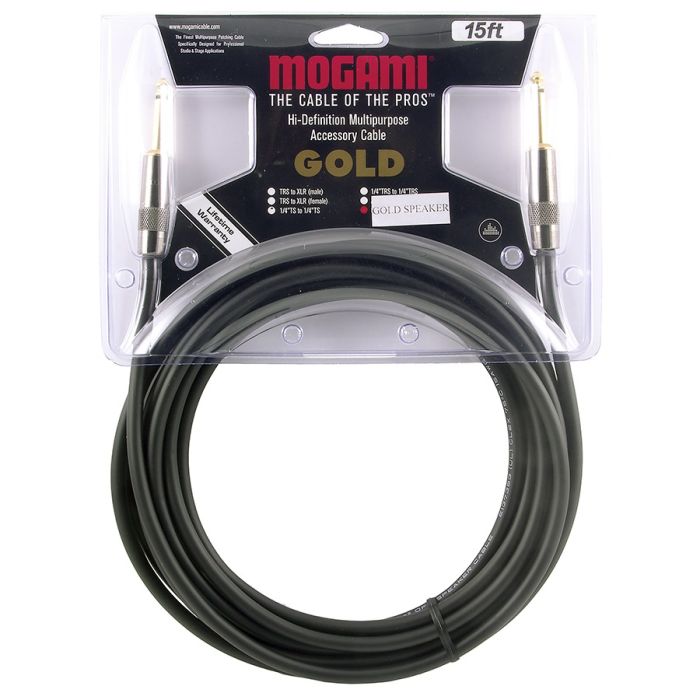 Mogami 1/4 to 1/4 Speaker Head to Cabinet 20 ft (GOLD SPEAKER-20)
