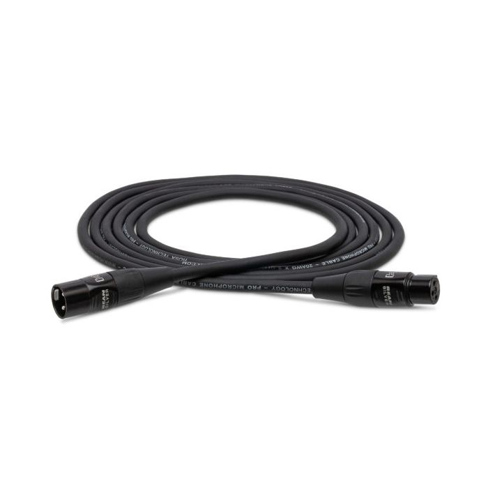 Hosa Pro Microphone Cable Rean XLR3F to XLR3M HMIC-025 25 ft Black