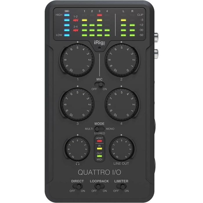 IK Multimedia iRig Pro Quattro I/O Audio/MIDI Interface