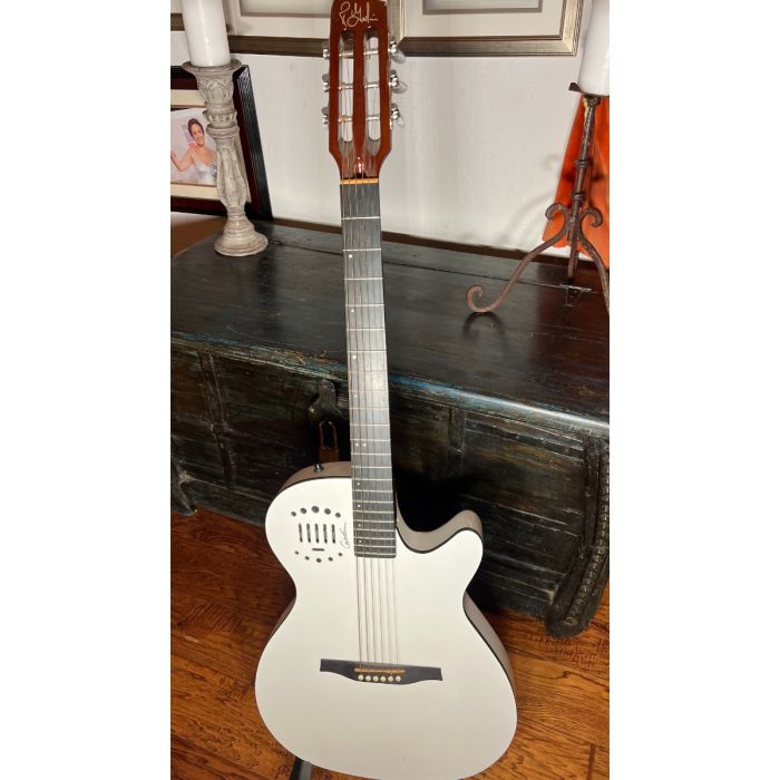 Godin Multiac Steel Duet Ambiance White 6 String Used Guitar (Claudia )