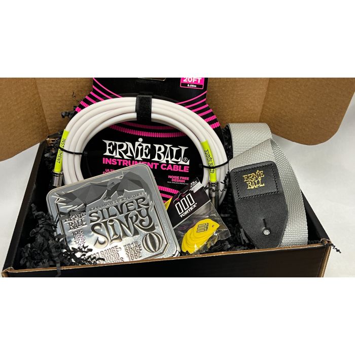 Ernie Ball John Mayer P03818 Silver Slinky Signature Strings Gift Bundle