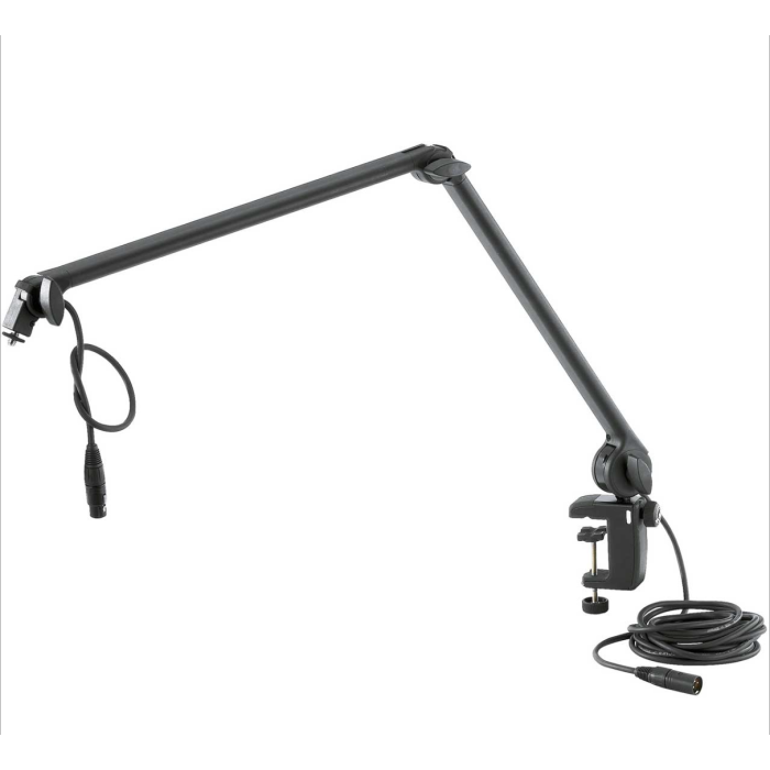 K&M 23860 Microphone Desk Boom Arm with XLR Cable (Black) USED (Luigi )