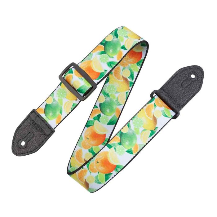 Levy's MP2FS-006 Polyester Guitar Strap - Fruit Salad Series Lemon/Lime/Orange (Citrus)