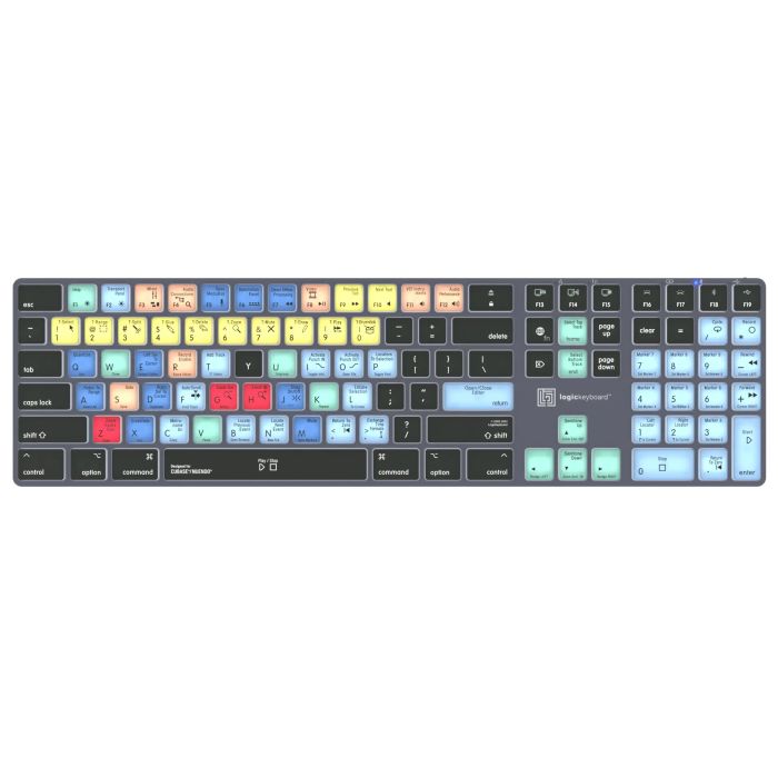 Logickeyboard Cubase Nuendo Titan Wireless Backlit Keyboard Available MAC & Windows