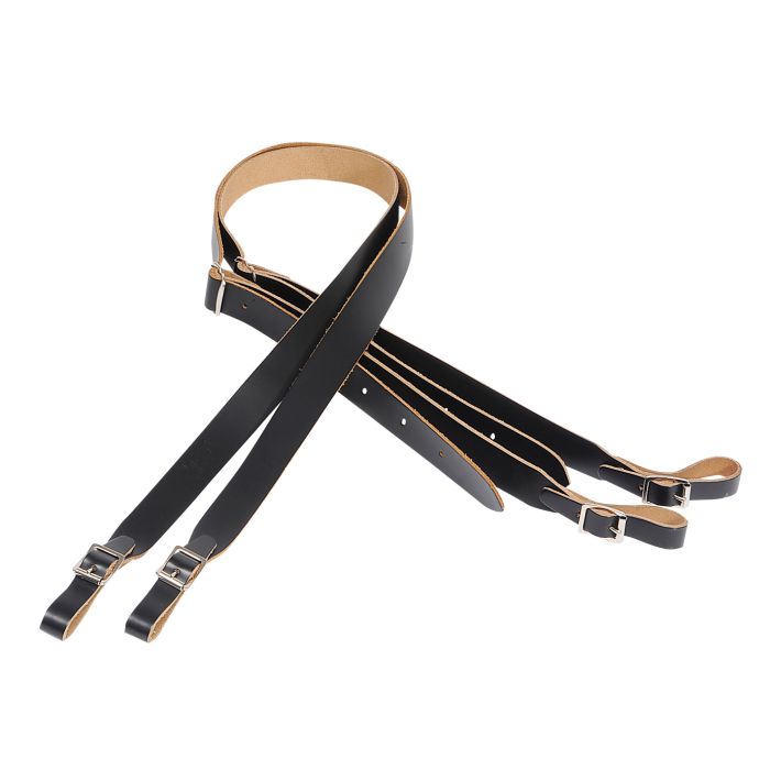 Levy's Accordion Straps M18-BLK Black Leather strap 