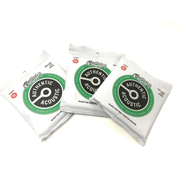 Martin MA140S Acoustic Guitar Strings 3 Sets Bundle