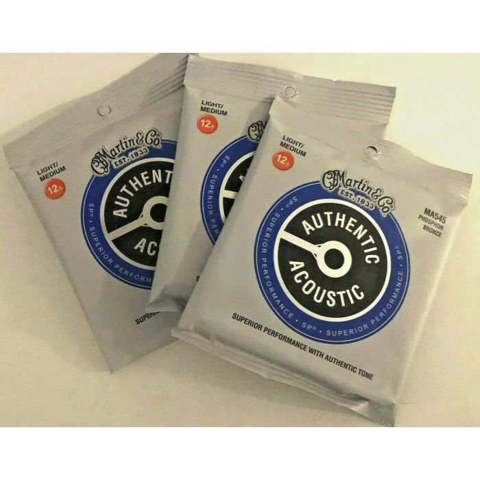 Martin MA545 Phospher Bronze Acoustic Guitar Strings 3 Sets