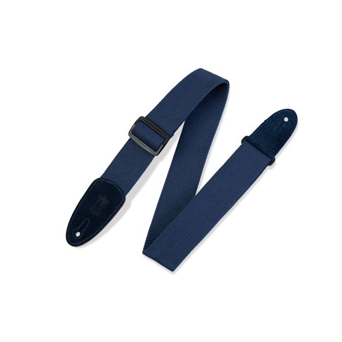 Levy's Guitar Straps MC8-NAV Cotton Guitar Strap With Suede Ends Color Navy Blue
