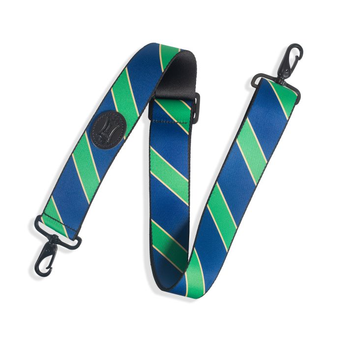 Levy's Case Straps MCS-006Case Strap With Printed Navy and Green Stripe Pattern