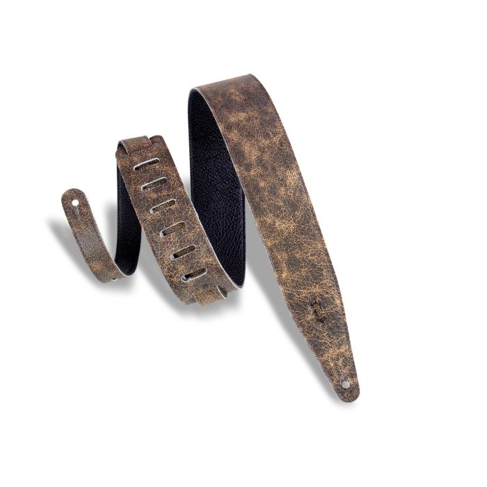 Levy's Guitar Straps MG317BOG-BRN BROWN Distressed leather strap w/ garment backing