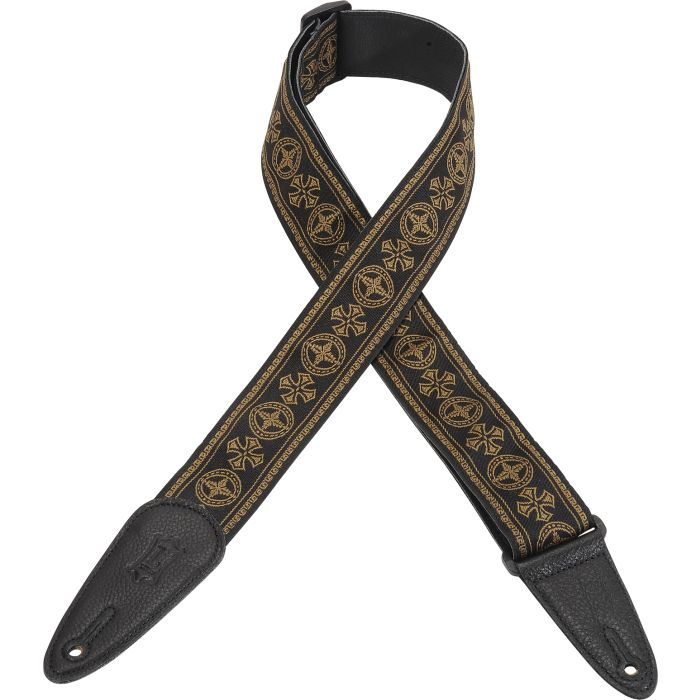 Levy's Guitar Straps MGHJ2-001 jacquard guitar strap with garment leather backing