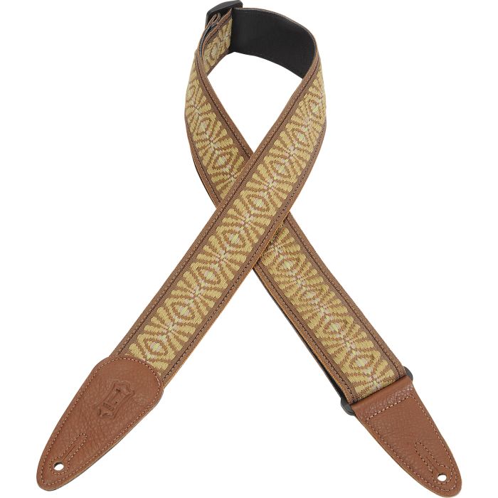 Levy's Guitar Straps MGHJ2-005 Jacquard Guitar Strap With Garment Leatherer