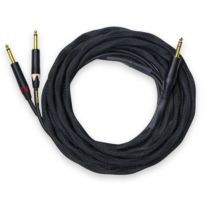 Mogami Stereo Guitar 1/4 TRS to dual TS, 3 foot fan 20 ft (GOLD GTS-20)