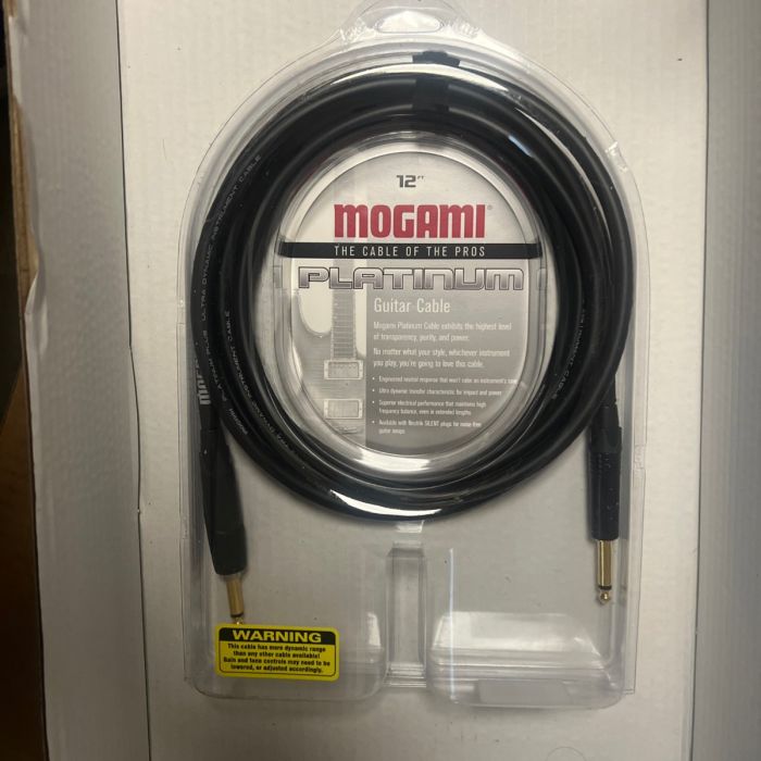 Mogami Platinum Guitar 12' Guitar Cable Neutrik Silent Plug