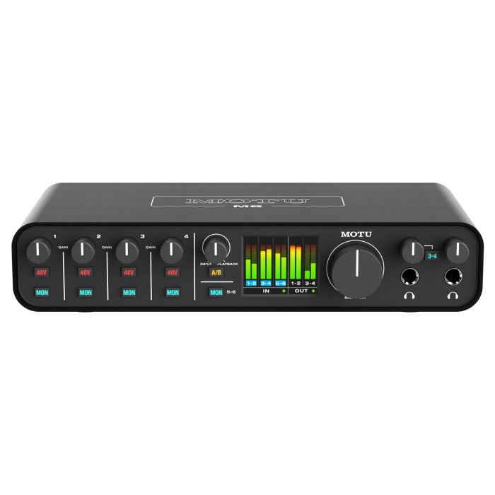 Motu M6 Audio Interface USB C 6 Input 4 output